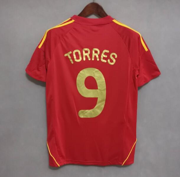 2008 Spain Retro Home Kit Soccer Jersey Torres #9